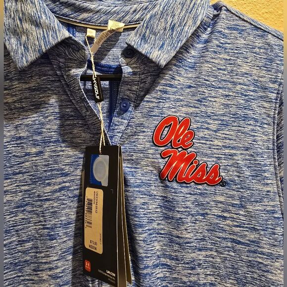 Ole Miss Rebels Under Armour Polo NWT Sz Medium - Picture 2 of 3
